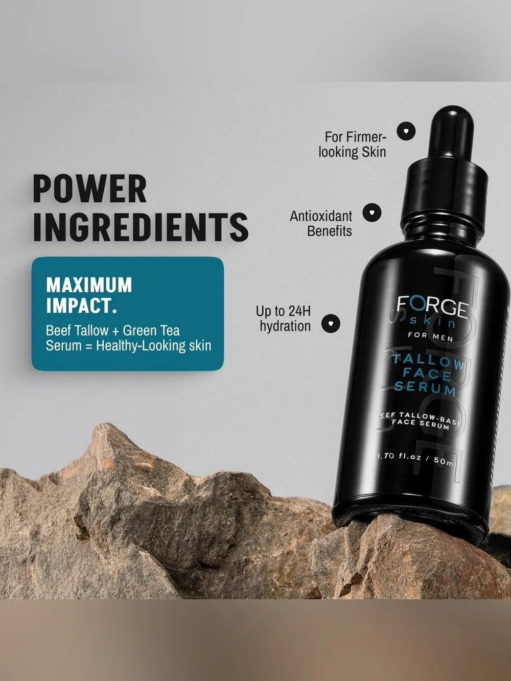 For Men Tallow Face Serum – Black